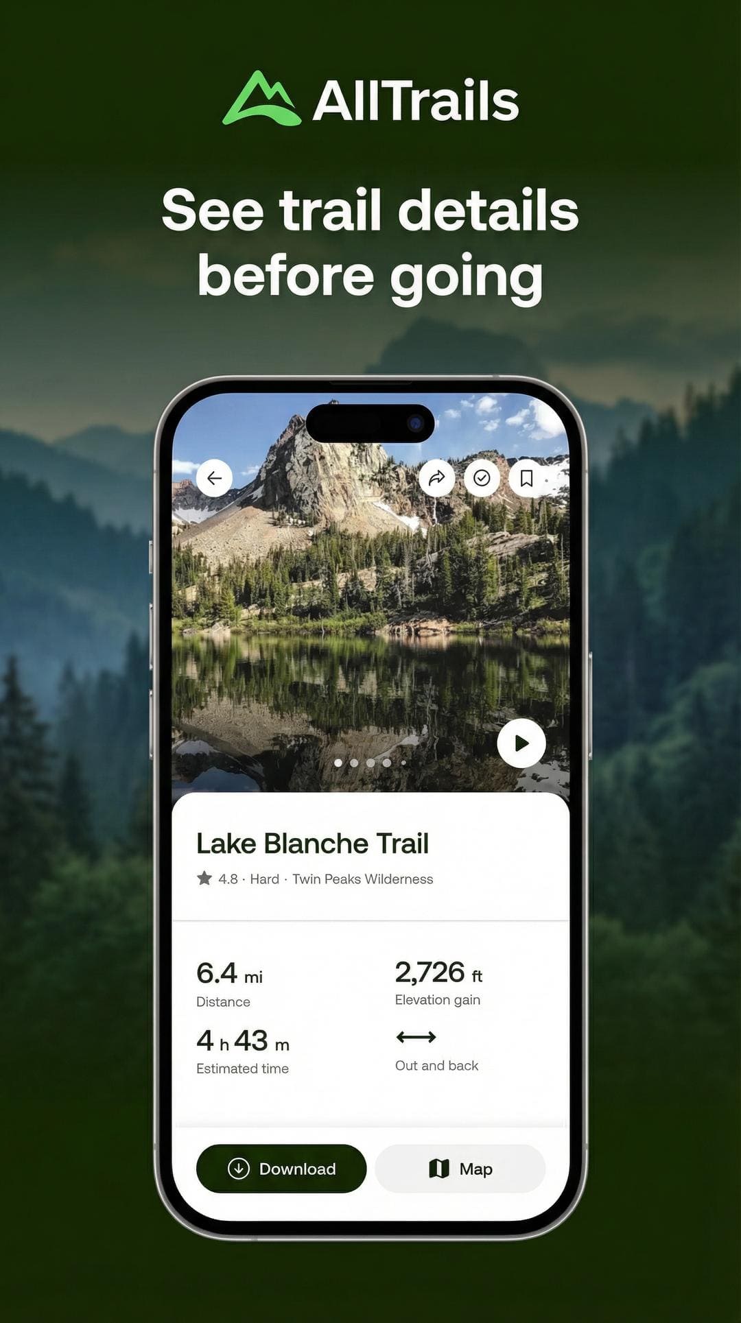 Fitness ad — runners on a forest trail